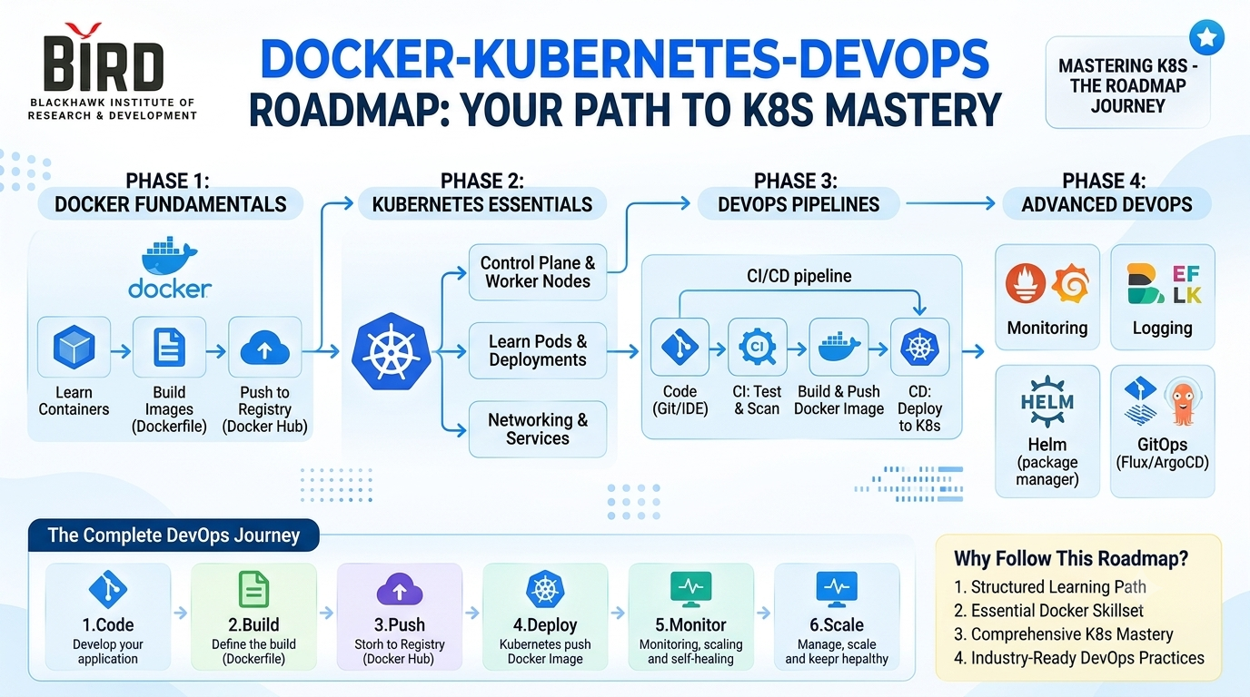 Docker and Kubernetes DevOps learning roadmap
