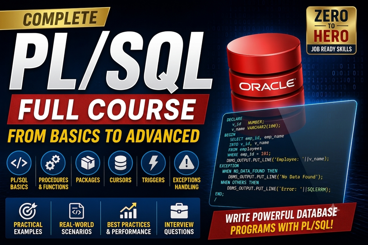 Complete Oracle PL/SQL Bootcamp: From Beginner to Advanced